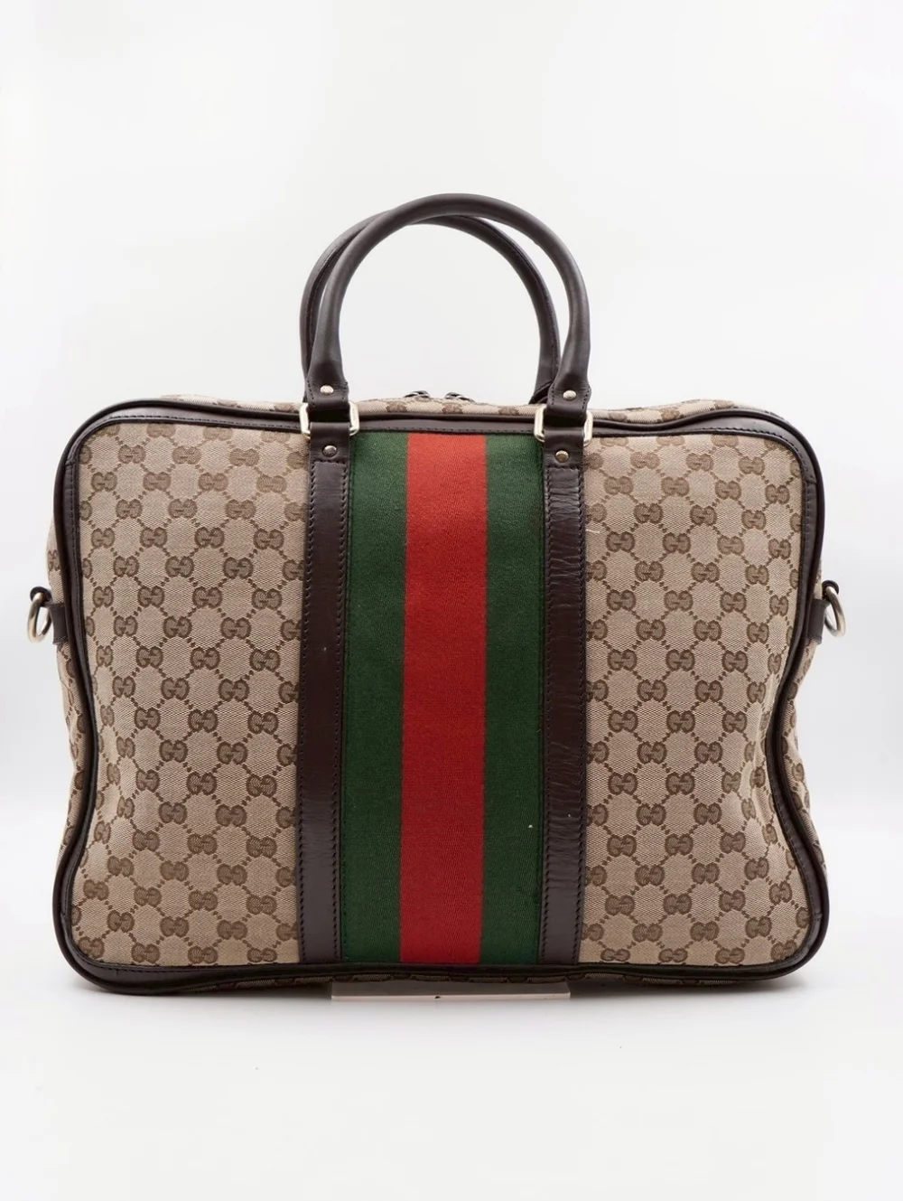 CH46 ❤️ GUCCI GG Monogram Web Briefcase